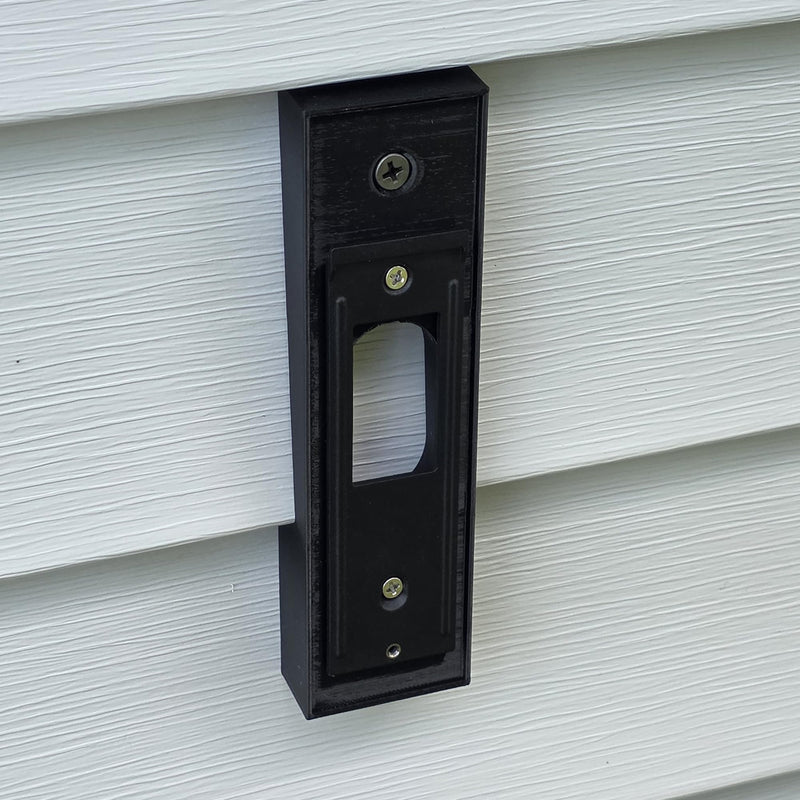 Vinyl Siding Mounting Bracket Compatible with Ring Battery Doorbell (Newest Retinal Models) Battery Doorbell 2K, Plus 2K & Pro 4K 3D Printed (4" Standard Vinyl Siding)