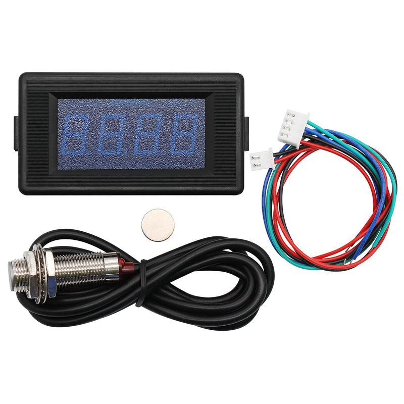 DIGITEN DC 12V 24V 4 Digital Blue LED Counter Meter Up Down+Hall Proximity Switch Sensor