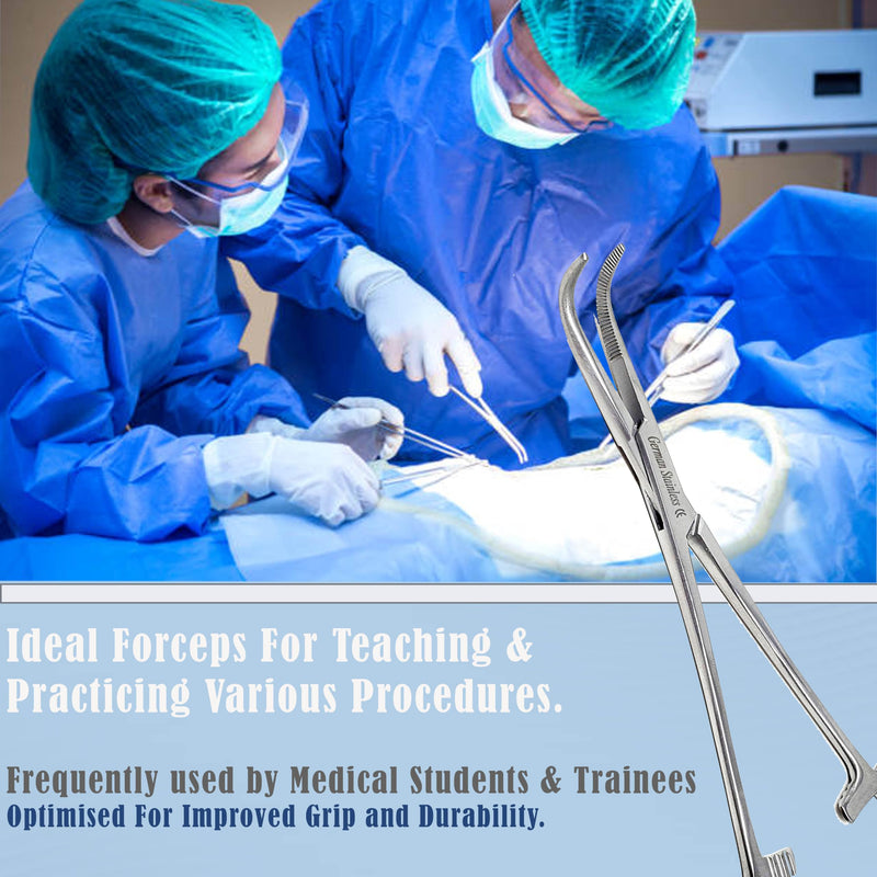 Right Angle MIXTER HEMOSTAT Forceps 6" FINE Point, Stainless Steel