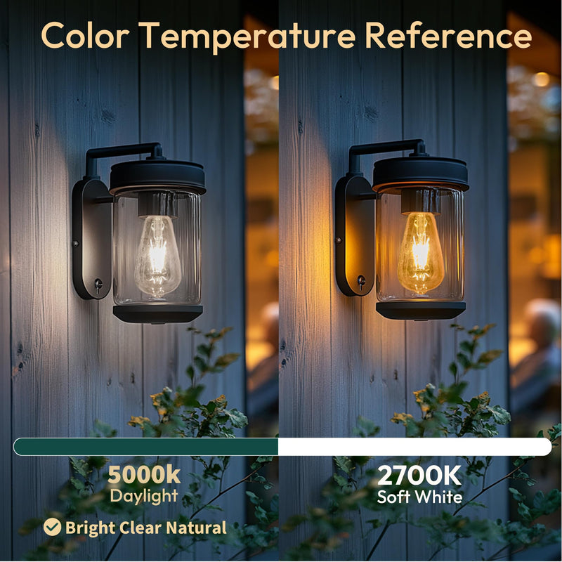 ALAMPEVER ST19 Dusk to Dawn LED Outdoor Light Bulb, 1400LM Sunlight Sensor Light Bulbs, 8W (100W Equivalent), 5000K Daylight White, Automatic Light Bulb for Porch, Patio, Garage, 4 Pack, Non-Dimmable 100w 5000k Daylight White 4 Count (Pack of 1)