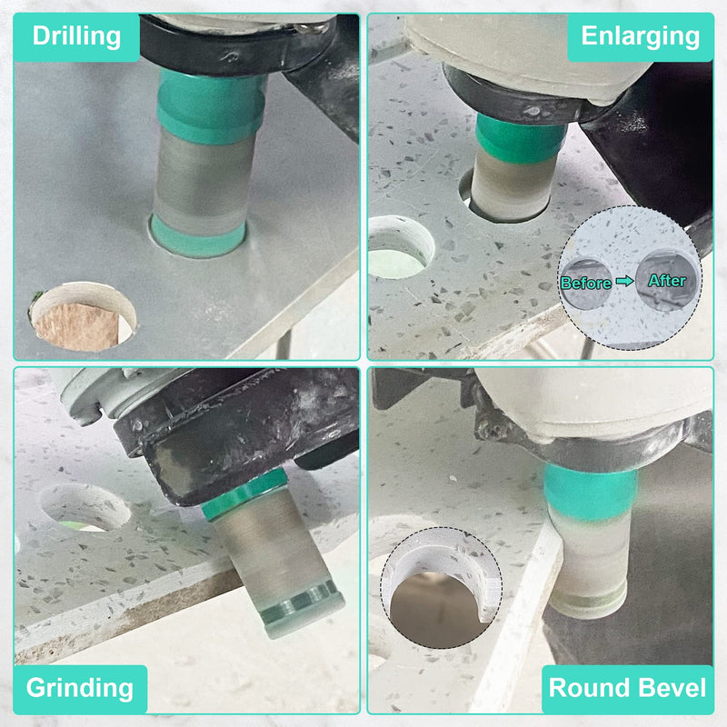 Diamond Core Drill Bits Milling Bits- 3 Inch with 5/8"-11 Thread Tile Hole Saw Cutter Dry Drilling Grinding for Porcelain Ceramic Tile Granite Marble Stone 75mm 3"(75mm)