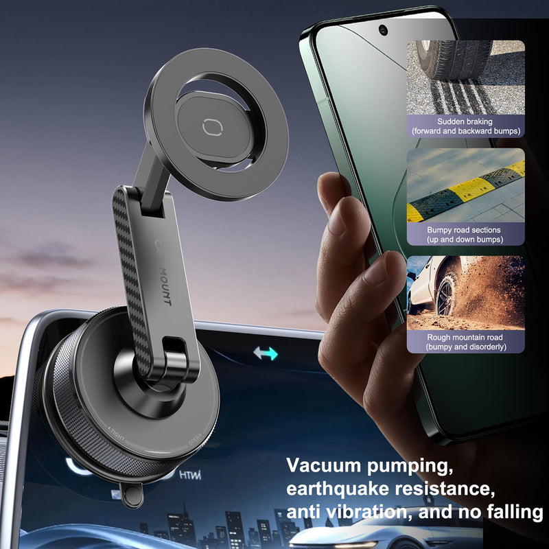 Phone Holder for Your Car Vacuum Magnetic Car Phone Holder for Magsafe 360° Adjustable Car Phone Mount Cell Phone Holders for Your Car for iPhone 17 16 15 14 13 12 Pro Max Plus Air