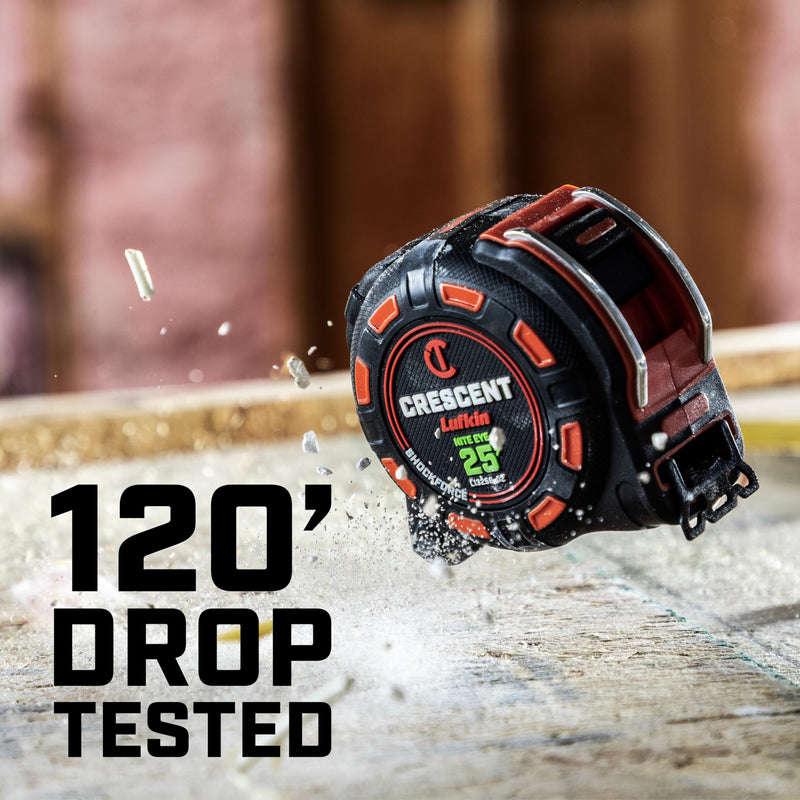Crescent Lufkin 25 Ft. SHOCKFORCE NITE EYE Magnetic Tape Measure | LM1325B-02 SAE 25' Magnetic
