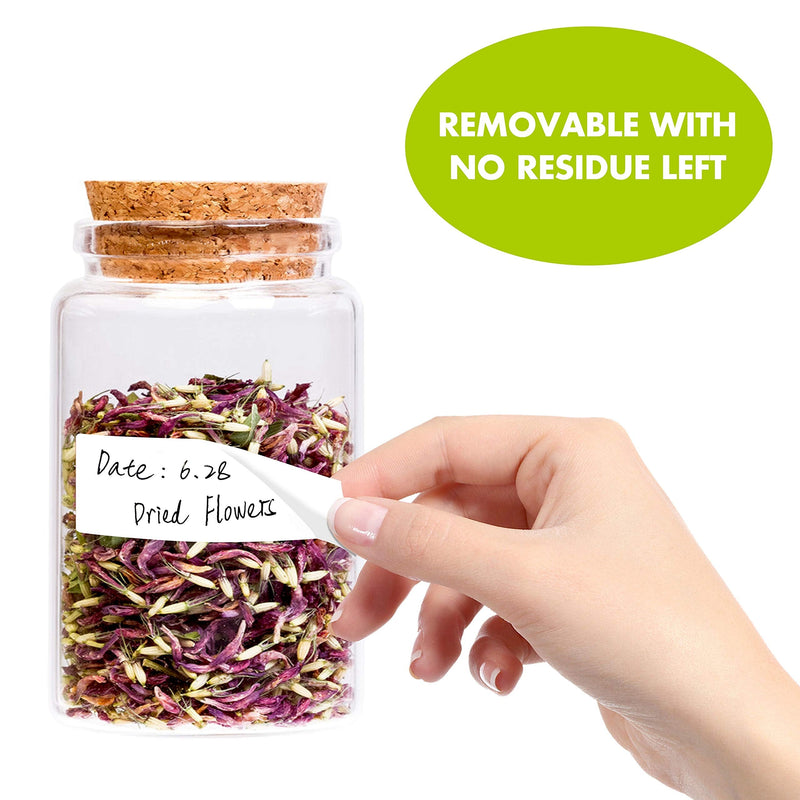 1000 Blank Removable Freezer Labels Water Oil Resistant with Perforation Line for Food Containers Jars Pantry Organization (Each Measures 1” x 3”) 1000-blank 1” x 3”