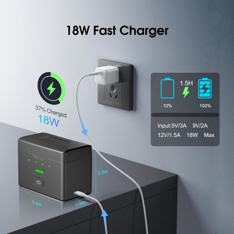 Charging Mount for go pro Hero 13 /Mission 1 Pro Accessories | Fast Charger for go pro 13 Camere Batteries