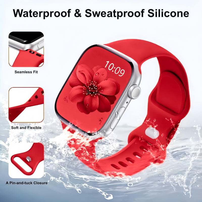 18 Pack Silicone Bands Compatible with Apple Watch 38mm 40mm 41mm 42mm 44mm 45mm 46mm 49mm Women Men, Soft Waterproof Replacement Wrist Sport Band for iWatch Series 11 10 9 8 7 6 5 4 3 2 1 SE Ultra 38mm/40mm/41mm/42mm(series 11 10)s/m
