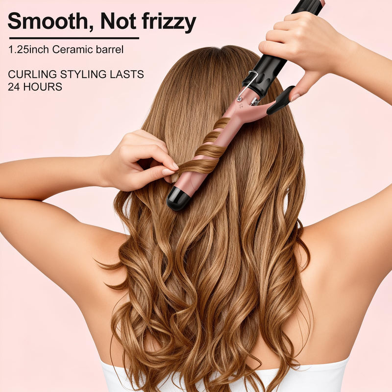  [AUSTRALIA] - JAETON Curling Tong, 32mm Ceramic Curling Iron Wand with LCD 100°C-230°C | Hair Curler for for Large Curls and Soft Waves, Fast Heat-Up, for Long & Medium Hair