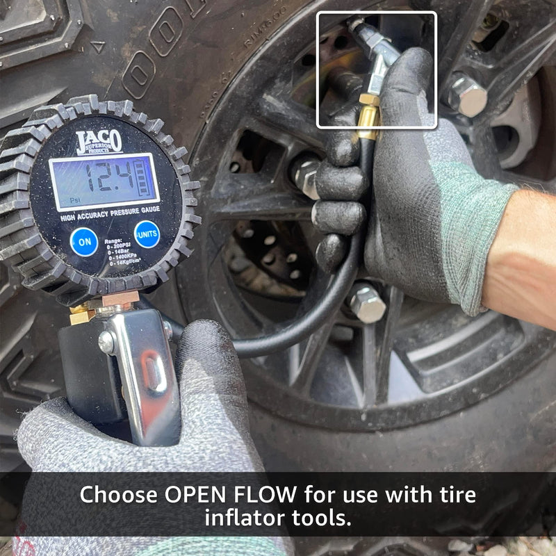 JACO Advanced Angled Tire Air Chuck - 1/4" NPT (Pack of 2) (Open Flow) Open Flow