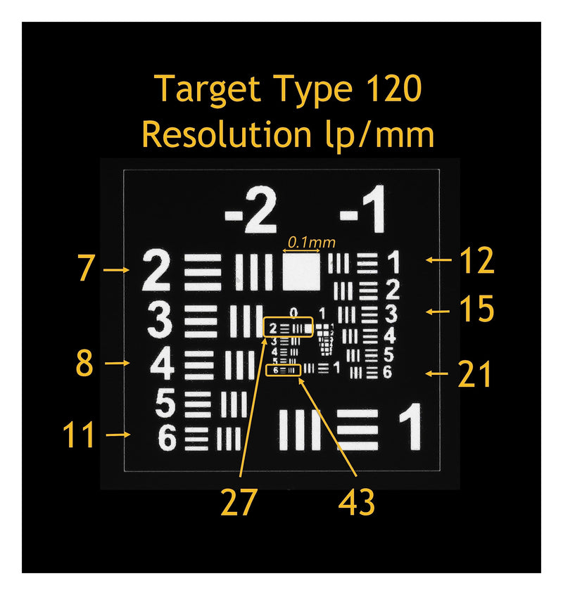 Type 120 Vlads Test Target and Focusing Aid for Film Scanning with DSLR/mirrorless. Digitize Slides & Negatives. Fully Utilize Your Lens Sharpness and Fidelity.