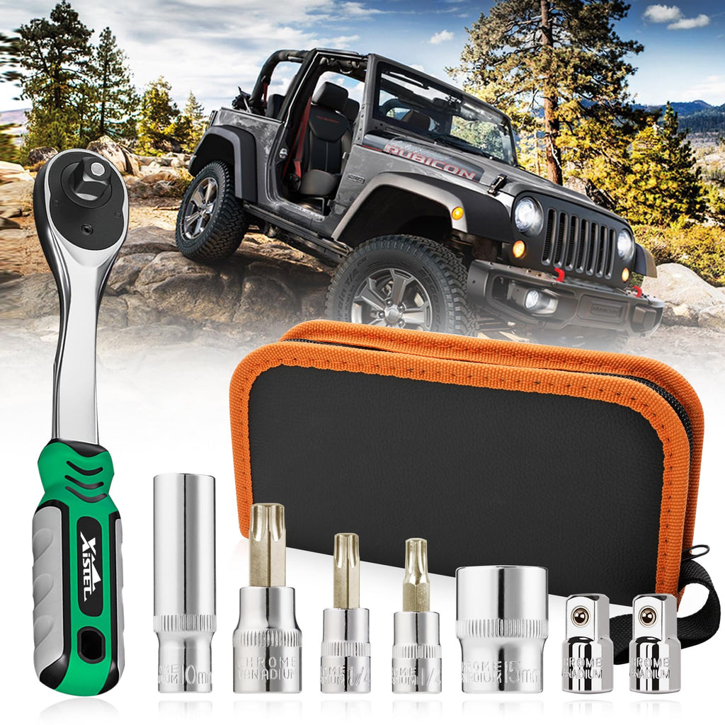 Xislet Removal Tool Kit Compatible with 2007-2024 Jeep Wrangler JL JLU JK JKU & Gladiator 2-4 Doors and Top Installation Torx Tool Kit Replace 82214166AB 68361574AB/AC