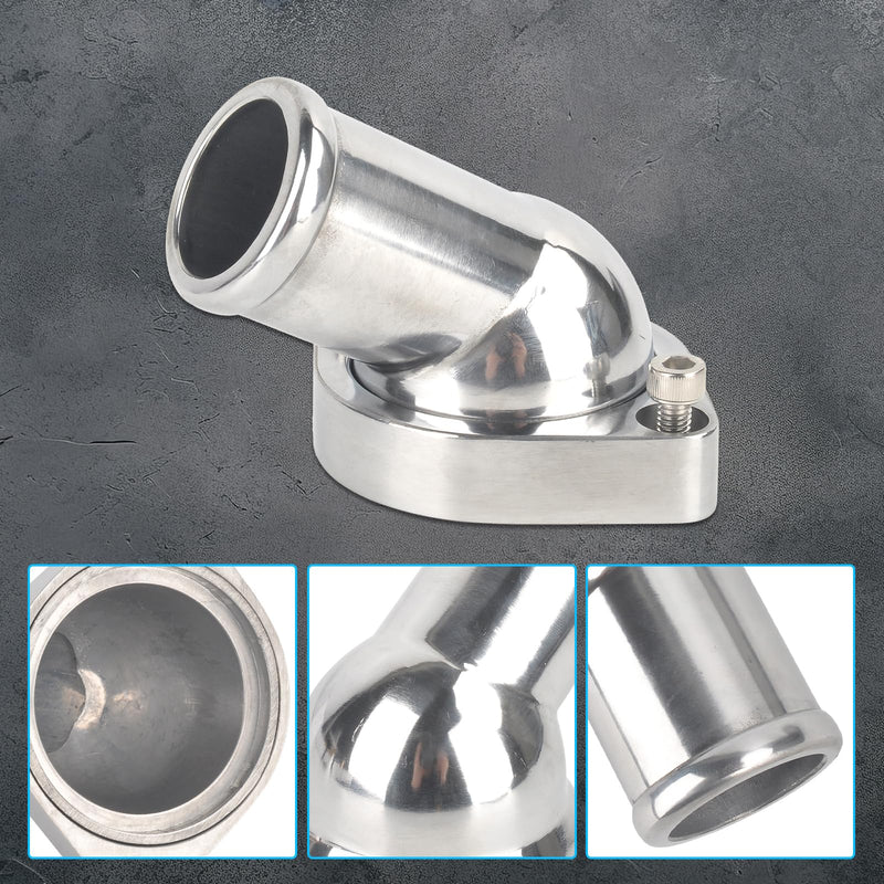 45° Swivel Water Neck Aluminum Polished Thermostat Housing Compatible with Chevy LS1 LS2 LS3 LS7 LS9 LSA L76 L92 Chevy GM Engines Chevy 4.8 L 5.3 L & 6.0 L Engines 45 Degrees Style2 Silver