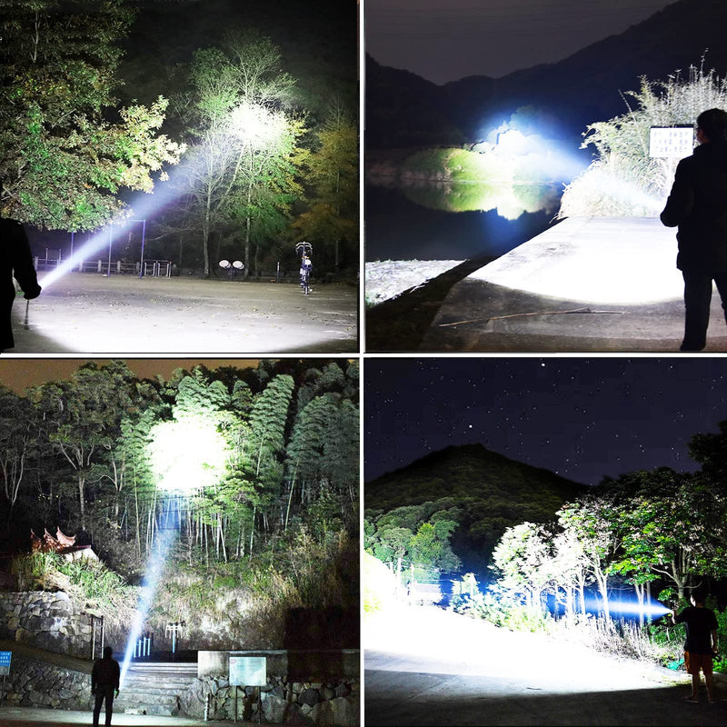 LBE Rechargeable Brightest LED Flashlight, 99,000 High Lumens Super Bright Powerful Flashlight with 5 Modes, IPX7 Waterproof Handheld Large Flash Light for Emergencies Camping