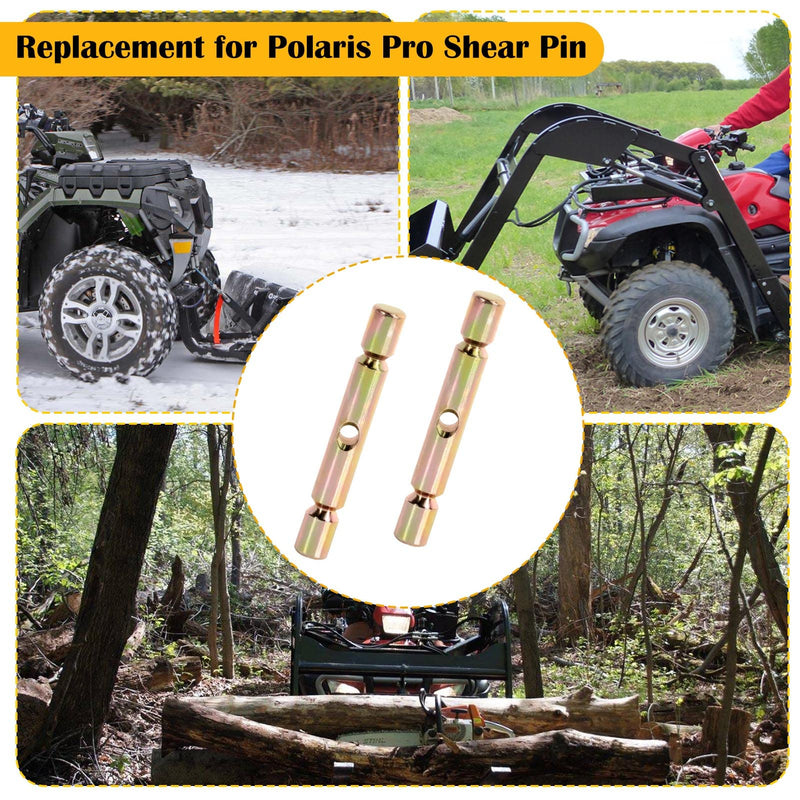 4 Pcs Pro Shear Pin Compatible with Polaris ATVs Snow Plow Glacier, Replacement Snow Plow Shear Pin Accessories Compatible with Polaris ATV 2015-2019 Sportsman Replace 2205063 4
