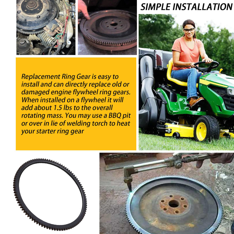 97 Teeth Flywheel Starter Ring Gear, Replacement Ring Gear,Automotive Flywheel Ring Gear Compatible with Kohler Command V-Twin flywheels & Kohler Courage flywheels