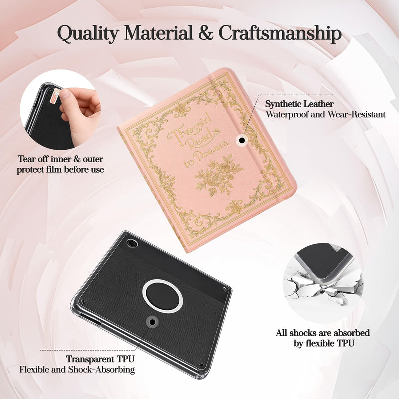 Magnetic Detachable Book Cover Case for 7" Kobo Libra Colour | Fits Kobo Libra Colour (2024 Released), Auto Wake/Sleep, Soft TPU Edge, Hands-Free Viewing, For Bookish Travelers, Dream 7" Kobo Libra Colour 2024 Released