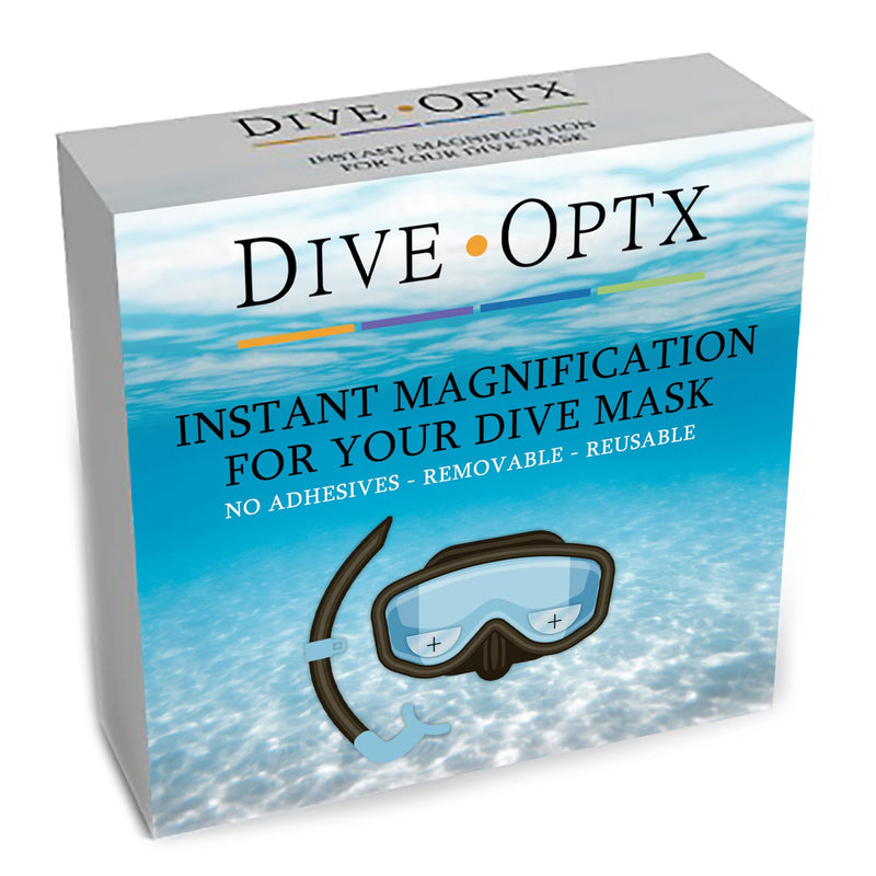 Calabria Hydrotac Dive OPTX 20/20 Stick On Bifocal Lenses Used for Scuba Masks/Diving Goggles Magnifying Bi-Focal Stickers Clear - 2 Pack (2 Pairs - 4 Lenses) 2.0 x