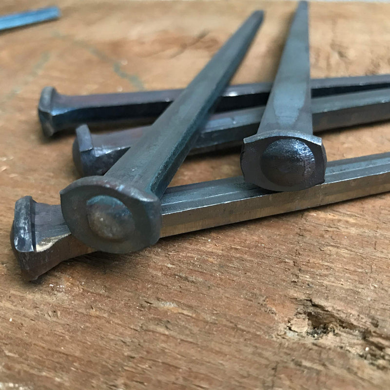 6"- Steel Square Common Rose Head STANDARD-60d - Large Spike Nails (5 Nails)