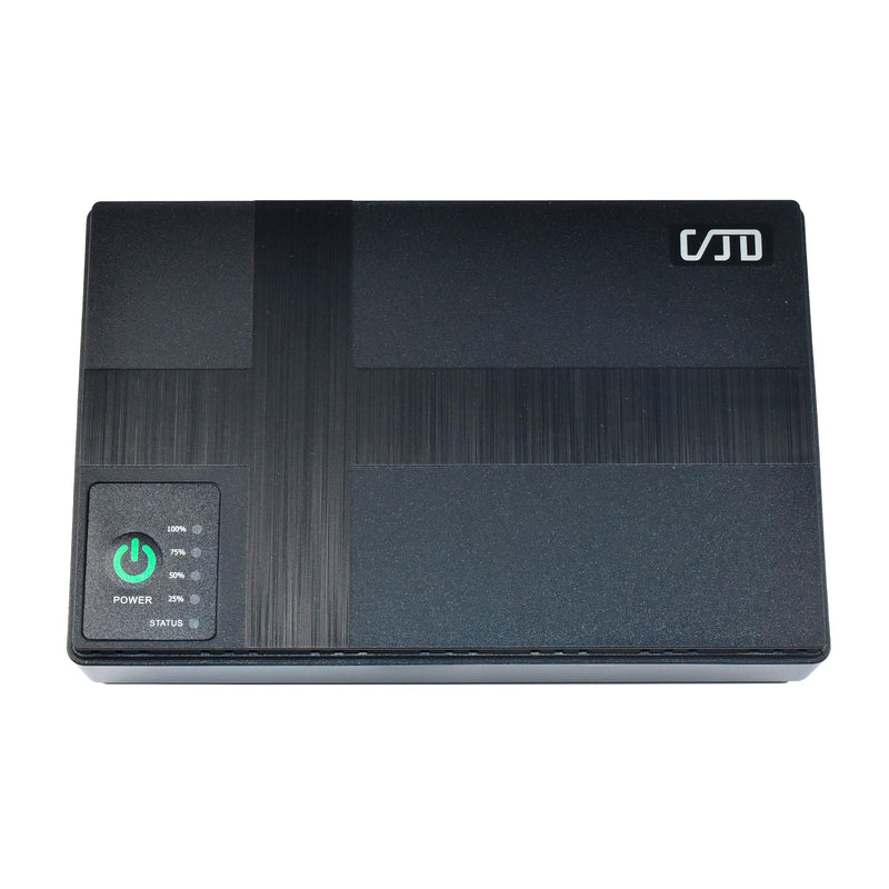 HQRP Mini UPS Battery Backup for WiFi Router 18W, Built-in 10400mAh Rechargeable Surge Protector with POE, USB 5V DC 5V/9V/12V Output, UPS Power Supply for Modem, Camera, Phone, Tablet
