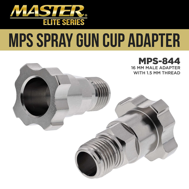 Master Elite Paint System MPS Spray Gun Cup Adapter 844 - Converts Devilbiss Startingline, Sharpe Finex Spray Guns for Use with Master Paint System MPS Disposable Cup Liners and Lid System