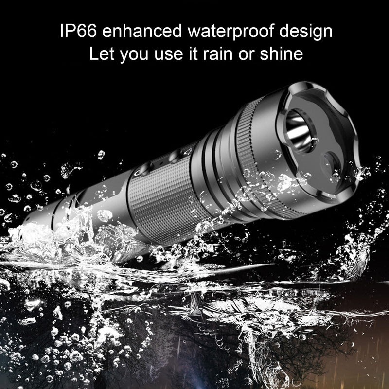 LED Flashlight Recorder, Flashlight Helmet Camera with Handle Brackect, 1080P FHD, 5 Lighting Modes, 120° Wide Angle, 2200mAh Rechargeable Battery for Cycling,