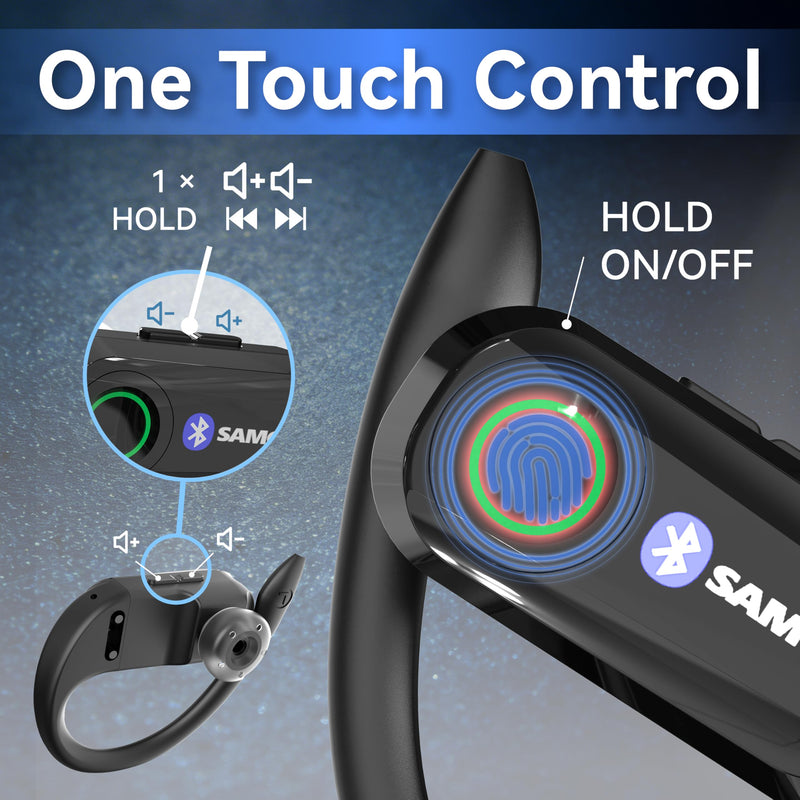 SAMCOM X7 Bluetooth Earpiece Only for FPCN30A FPCN10A Walkie Talkie, 1 Pack | Two-Way Radios 2 Pin K1 Plug Dongle Wireless Headset for School Church Restaurant Hotel Warehouse(Radios Not Included) 1 Pack X7 Earpiece