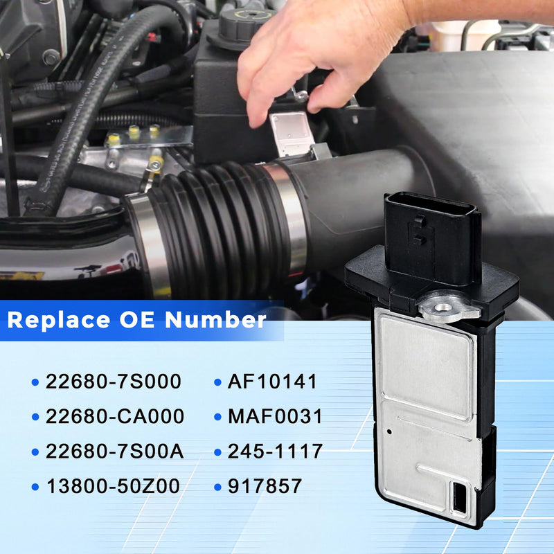  [AUSTRALIA] - Mass Air Flow Sensor Meter MAF Compatible with Nissan 350Z 370Z Altima Frontier Murano NV1500 NV2500 NV3500 Xterra Infiniti EX35 FX37 G35 G37 QX56 Replaces 22680-7S000 AF10141
