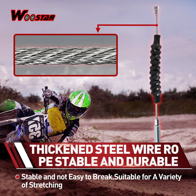 WOOSTAR 50.59" Clutch Cable with Adjuster Replacement for 200cc 250cc Dirt Pit Bike ATV 4 Wheeler Quad Dune Buggy Go Kart 1285mm/50.59"