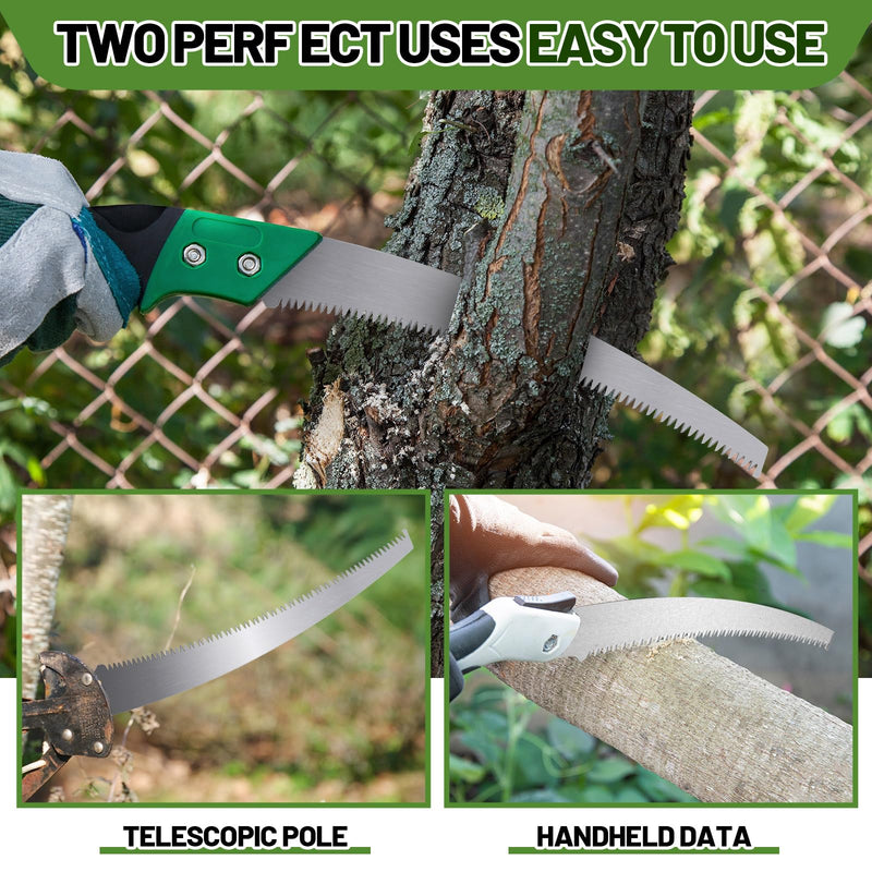 Yaocom 10 Pcs 12 Inch Pole Saw Blade Tree Pruner Replacement Blade Compatible with Corona TP 3841 TP 3811 TP 3714 TP 3712 TP 3702 TP 2712 TP 2612 TP 2512 Pruning Saws Trimmers, 3 Cutting Surface