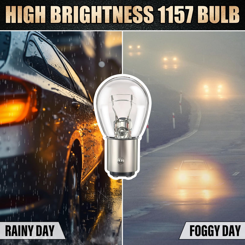Meonum 20 Pack 1157 Bulbs, Long Life 1157 Light Bulb Replacement, 12V 21W/5W Tail Light Turn Signal Brake Light Bulb Bulk Compatible with 7528 2357 2057 1016 1034 1076 for Marker Tail Running Parking