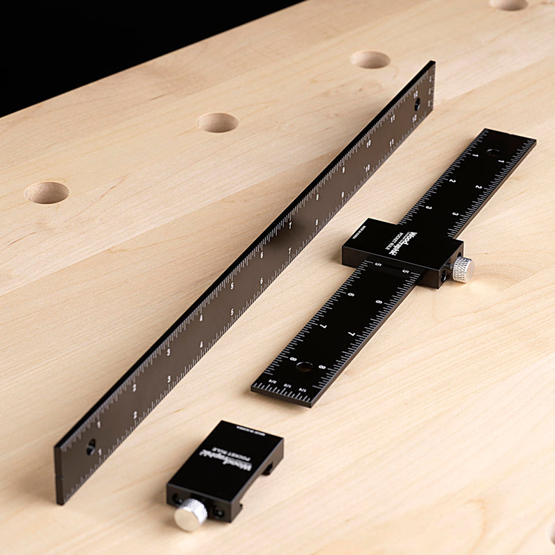 12" Pocket Ruler – Long CNC Machined Marking Ruler for Woodworking, Cabinetry, and Joinery 12 Inch