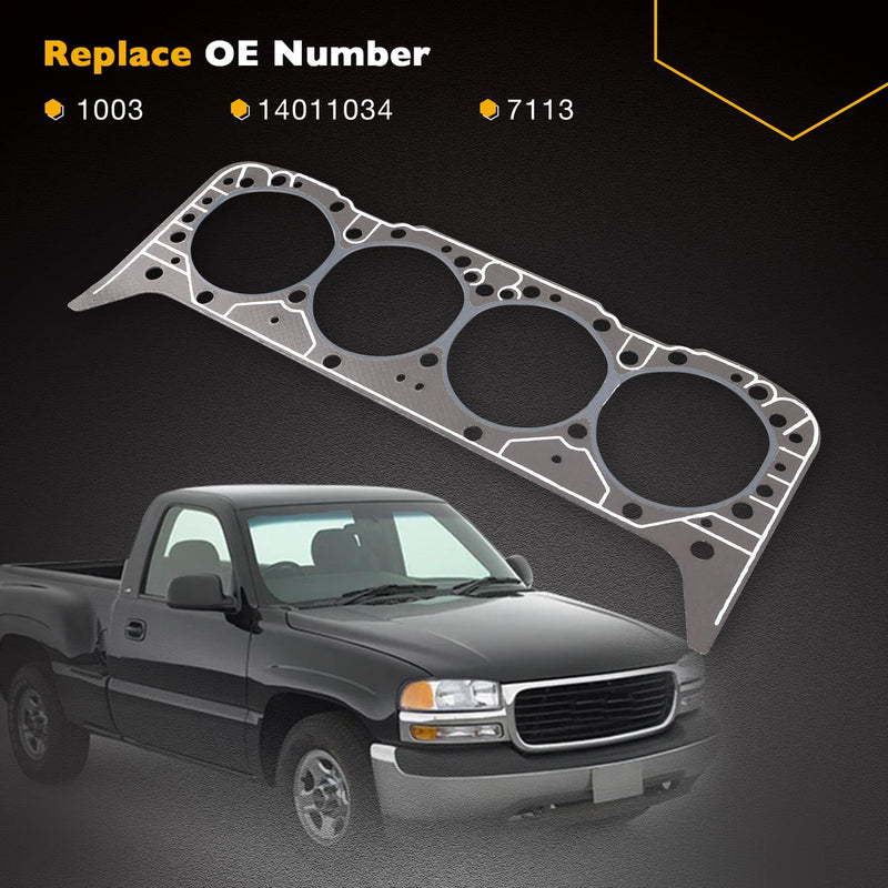 5.7 Cylinder Head Gasket, Compatible with Gen 1 Gen 2 SBC Engines 350 355 383 406, Replaces# 1003 14011034 7113