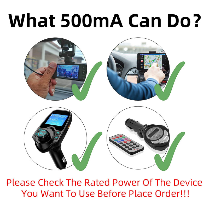 Universal AC to Car Cigarette Lighter Socket Adapter Converter Vehicle Power Inverters Vehicle Amplifier Power (US Plug, Output: 12V 500mA) 110V AC to 12V DC