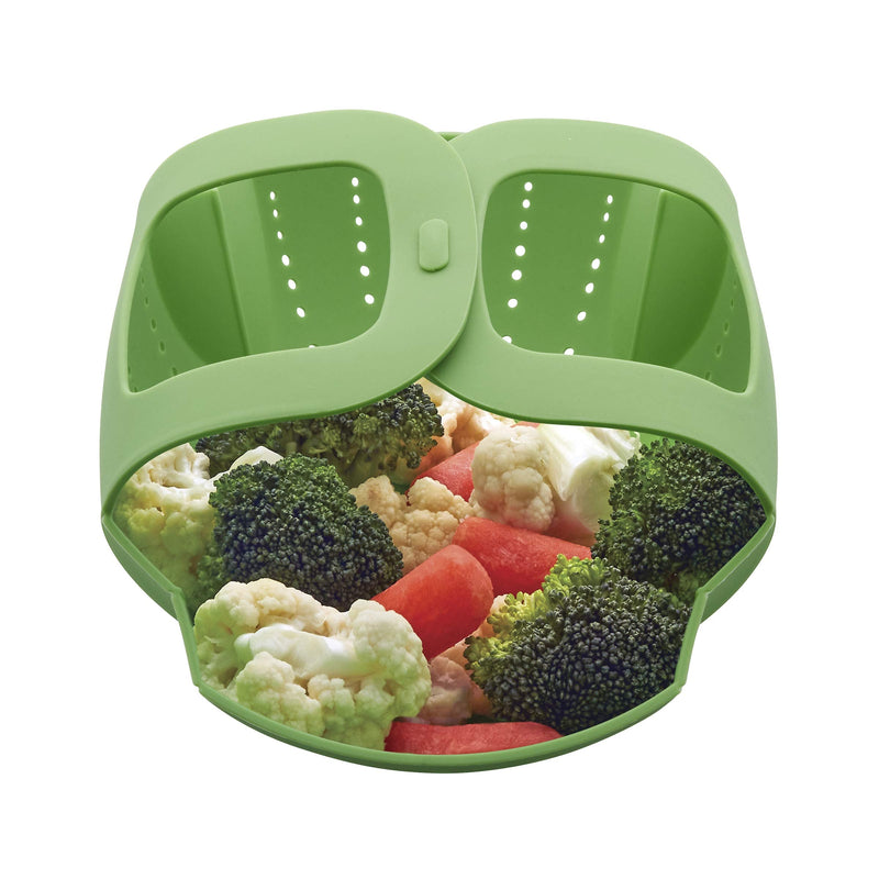 Instant Pot Official Silicone Steamer Basket, Versatile and BPA-Free, Compatible with 6 Qt. and 8 Qt. Cookers, Ideal for Steaming Vegetables, Fish, and More, Dishwasher Safe, Heat Resistant up (Green) Green Compatible with 6-quart and 8-quart cookers