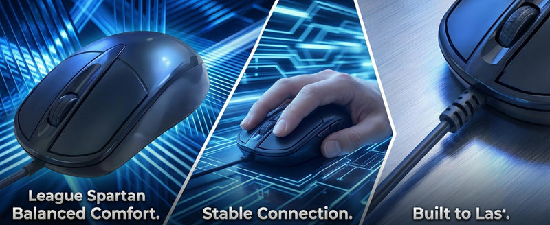 Wired USB Computer Mouse, Silent Click, Scroll Wheel, Plug and Play, for PC and Laptop