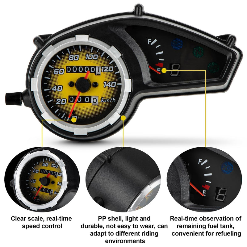 Speedometer for Hawk 250 - PSLER Motorcycle Speedometer Motorcycle Tachometer Dirt Bike Odometer Fuel Gauge for Hawk 250 Hawk 250CC,1 PCS