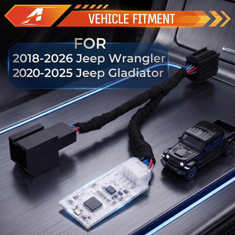 Auto Start Stop Eliminator Compatible with Jeep Wrangler JL 2018-2026 & Gladiator JT 2020-2026, Plug and Play Engine Auto Stop Disable Device Accessory