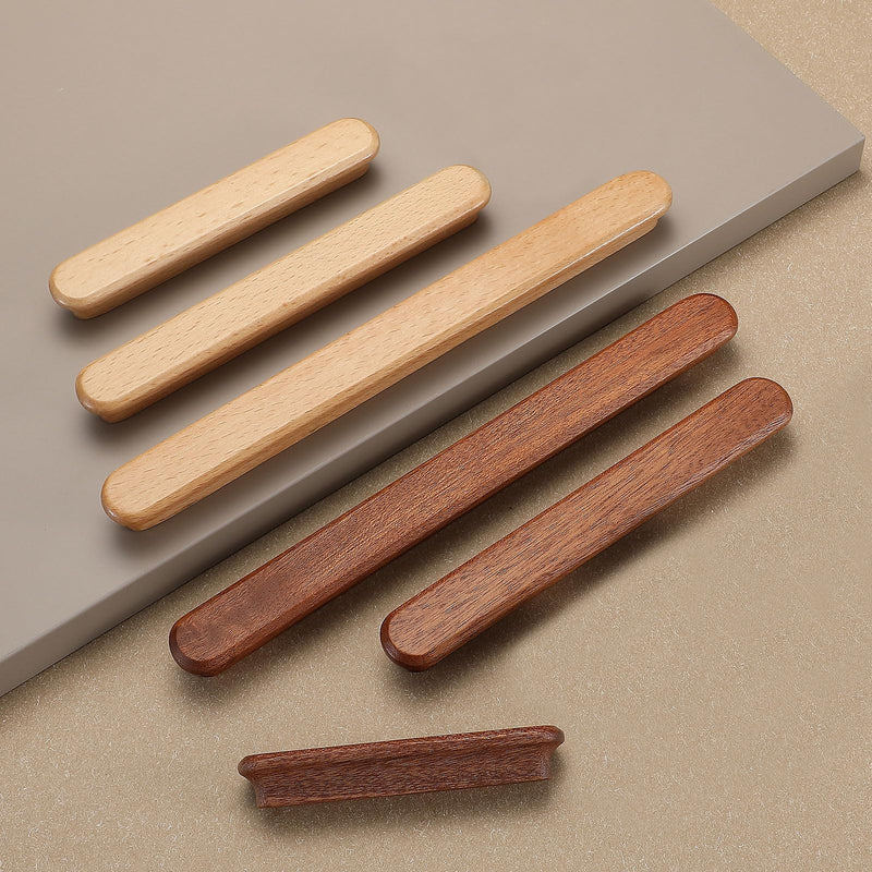 Red Wood-3.78 in 6 pcs Wood Drawer Knobs Pulls Handles Kitchen Cabinets Furniture Dresser Wardrobe Cupboard Drawer Knobs Pulls Handle Red wood-3.78