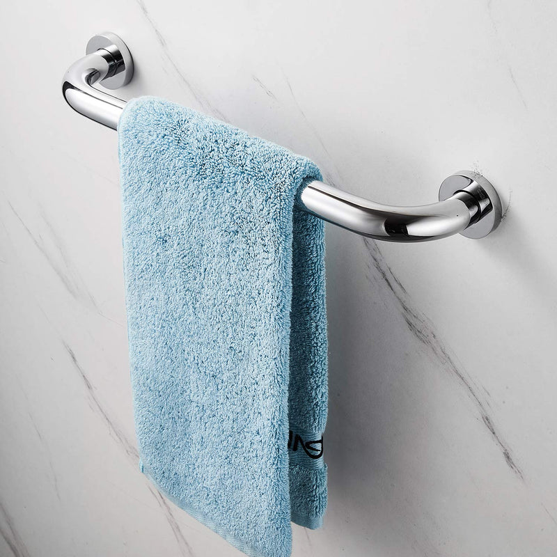 Shower Arms Grab bar for Bathroom Anti-Slip Safety Handrail Wall Grip Handle for Bathtub Toilet Slide Bars Brass Chrome Polished (12 INCH) 12 INCN