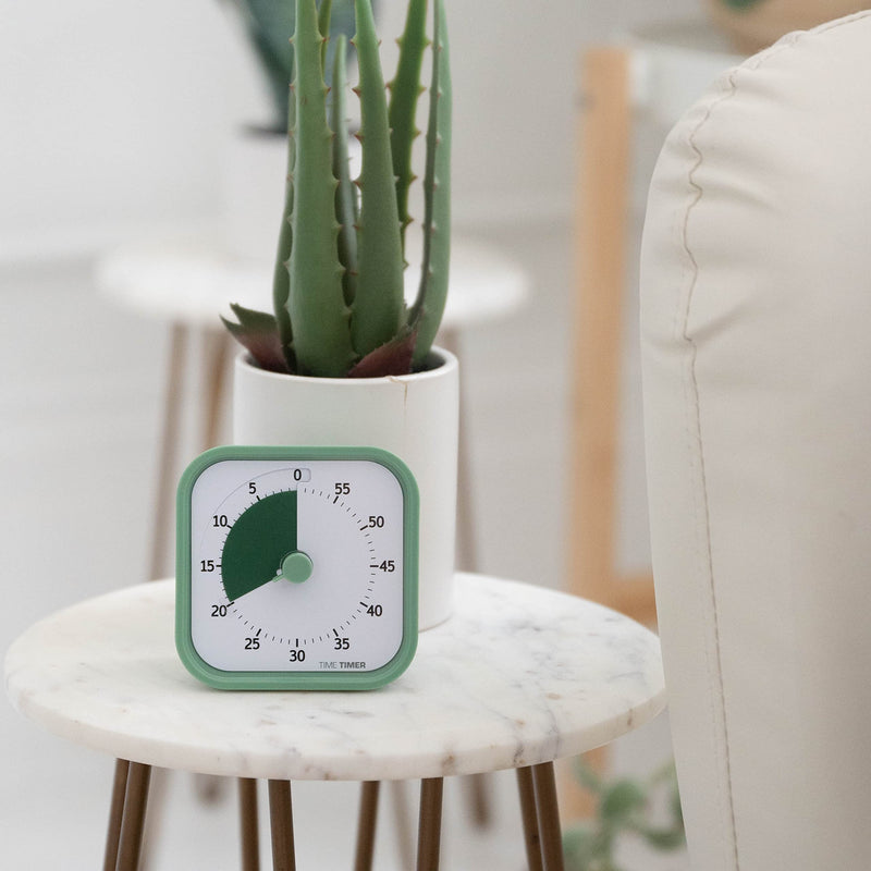 TIME TIMER Home MOD - 60 Minute Kids Visual Timer Home Edition - for Homeschool Supplies Study Tool, Timer for Kids Desk, Office Desk and Meetings with Silent Operation (Fern Green) Fern Green
