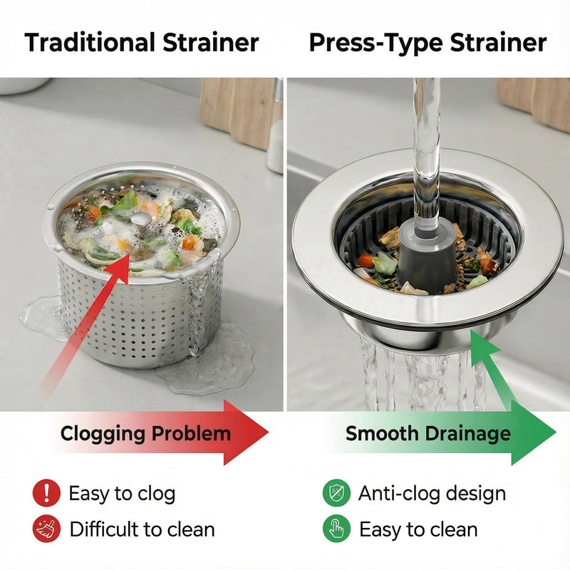 Kitchen Sink Stopper, 3 in 1 Pop Up Kitchen Sink Drain Strainer, with an Extra Basket Strainer, Sink Drain Stopper for US Standard 3-1/2 Inch, Brass Material Electroplate (Silver 2pcs) Silver 2pcs