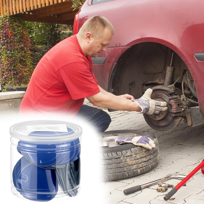 QWORK Tire Repair Patch Kit - 80 Pieces, 58mm Diameter, High Adhesion Rubber Patches for All Tire Types, Quick No-Heat Repair