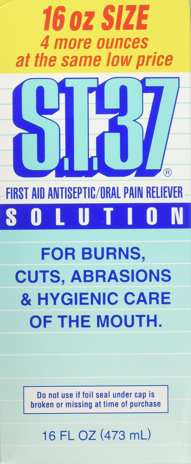 S.t.37 Mouth Pain Relief Solution - 16 Oz 16 Fl Oz (Pack of 1)