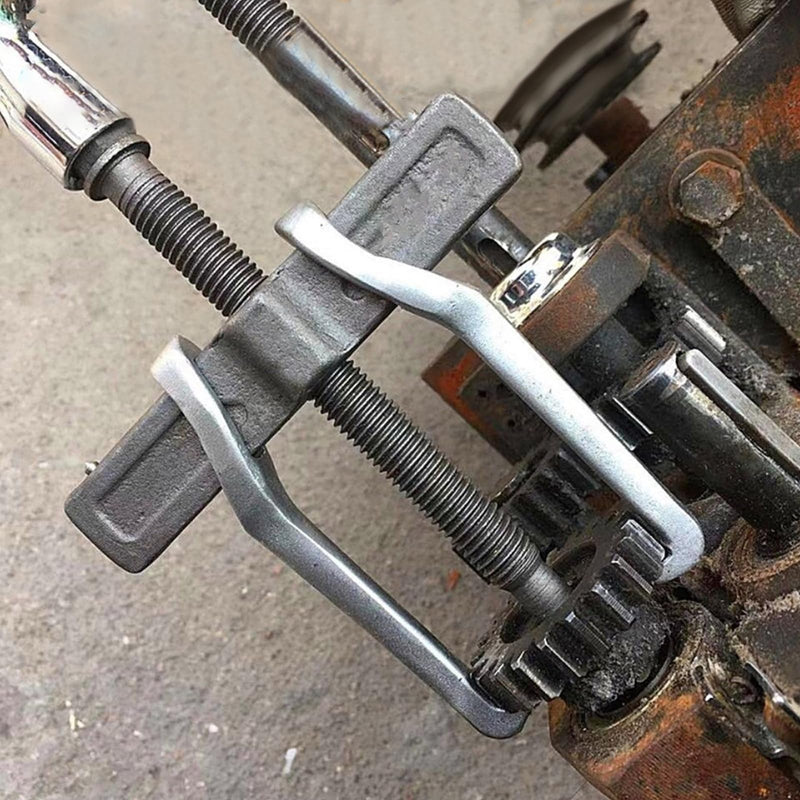 4 Inch CR-V 2-Jaw Gear Puller, Adjustable Bearing Puller Gears, Reversible Removal Tool for External Internal Pulling, Single Hook Two Claws Puller Tool Separate Lifting Device