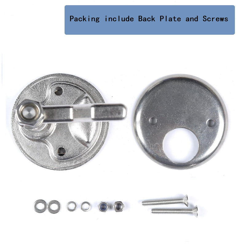 Thorn Boat Cam Latch Stainless Steel Marine Hatch Pull with Back Plate Standard Back Plate-1 pcs