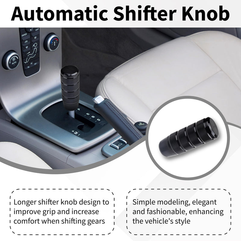 Car Shifter Knob, Aluminum Gear Shift Style Knobs, 3.74" Black Shift Knob with 3 Threaded Adapters M8 M10 M12 x 1.25 Fit Universal Manual Transmission, Automotive, Trucks