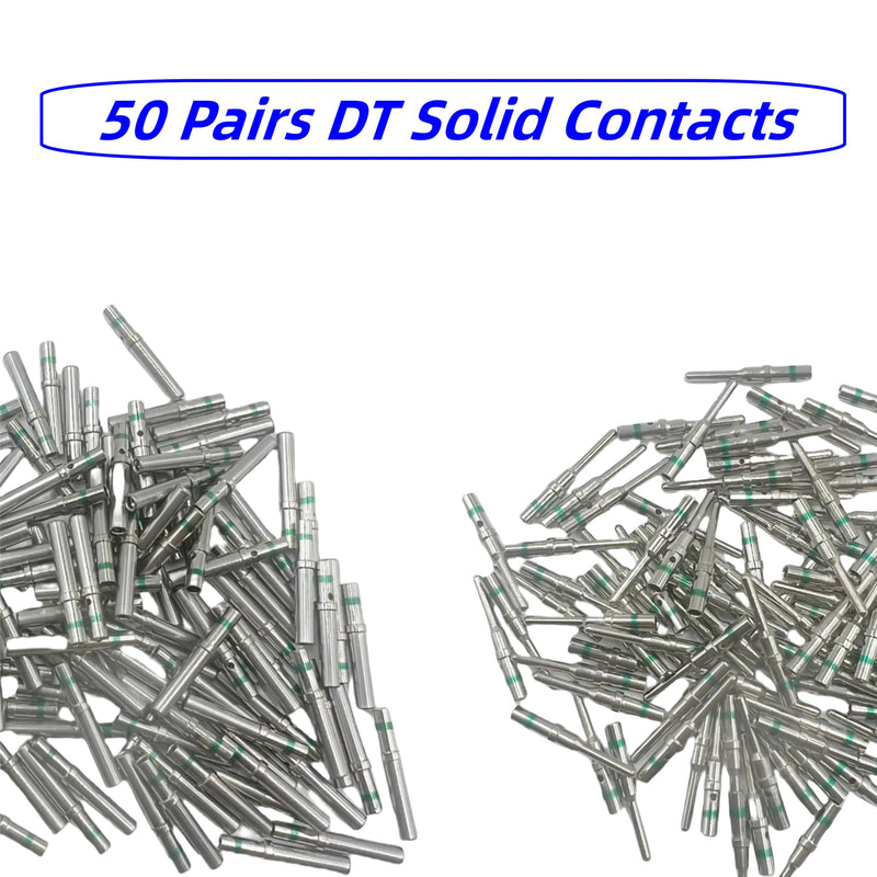240PCS Deutsch Solid Contacts, Contact Sizes 12 16 20 Male and Female terminals DT, DTP, DTM Series pins, Deutsch Connector pin kit Solid Contact Socket Connector Wire