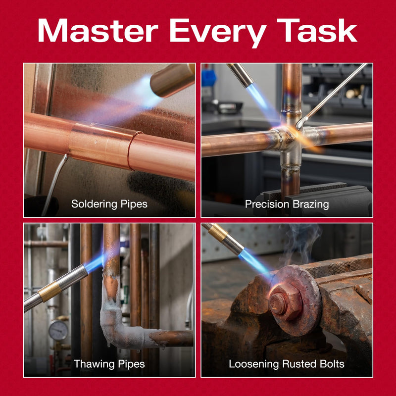 Master Appliance PT-2000Si – Optimized High Intensity Adjustable Flame, Trigger Start, Heavy Duty Blow Torch Head, Compatible with Propane or Mapp Gas