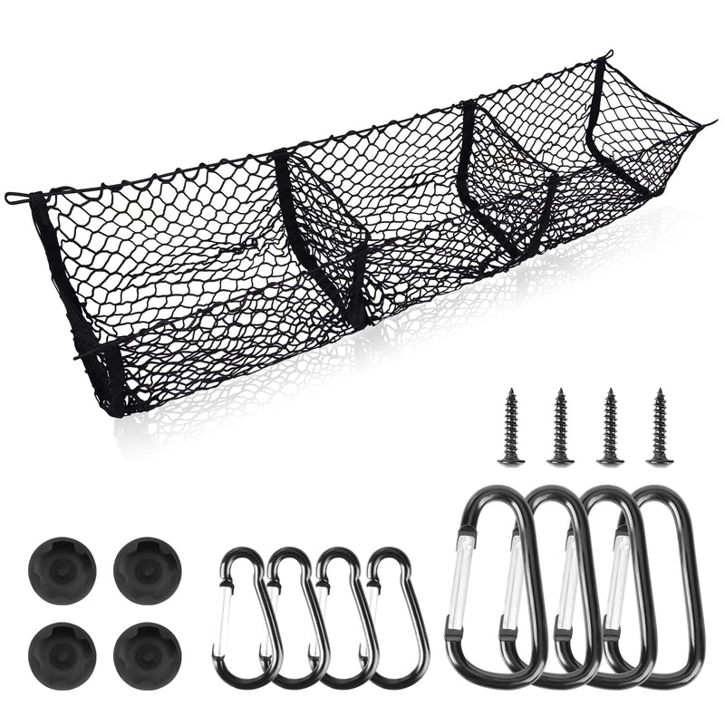 Kaishengyuan Magnetic Car Phone Holder for Toyota Tacoma 2016-2023 & Detachable 3 Pocket Cargo Net Trunk Bed Organizer Heavy Duty Net