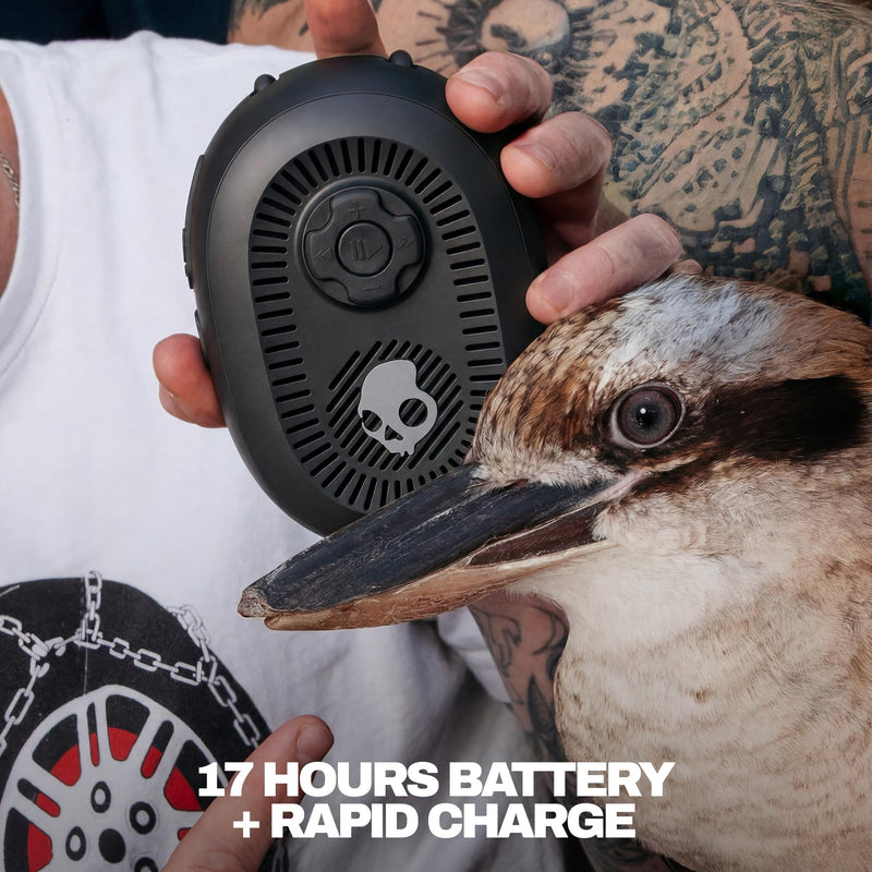 Skullcandy Session 540 Portable Lightweight Bluetooth Speaker - True Black | Waterproof, Dustproof, 17 Hours of Playtime, Built for Home, Outdoors, Party, Travel, Big Sound, iPhone Android Compatible