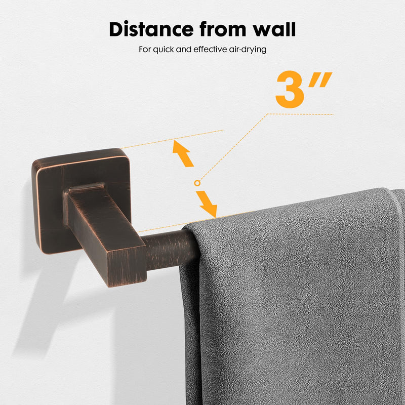 Antique Bathroom 24 Inch Towel Bar Oil Rubbed Bronze,Towel Racks for Bathroom Wall Mounted,Bathroom Towel Holder Brushed Bronze,Towel Rod
